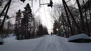 preview picture of video 'Riding up the Samson T-bar at Mont Apic, Quebec,'