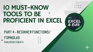 Download the video "10 Must-Know Tools To Be Proficient in Excel - Part 4 | Beginner Functions/Formulas"