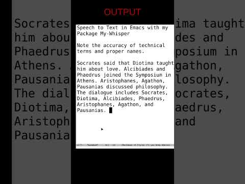 Perfect Speech to Text in Emacs
