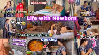 How do I manage my personal & professional life with newborn baby🤱🏻|| *Postterm so difficult🥹