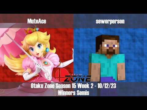 OZone15W2 - WS - MuteAce [Peach] vs sewerperson [Steve]
