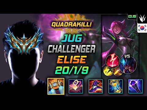 Elise Jungle Build Hextech Rocketbelt Electrocute - LOL KR Challenger Patch 13.15