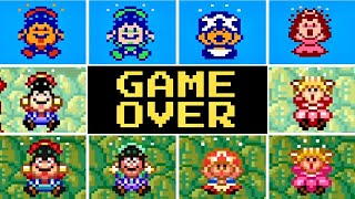 Evolution of Super Mario Bros 2 GAME OVER Screens