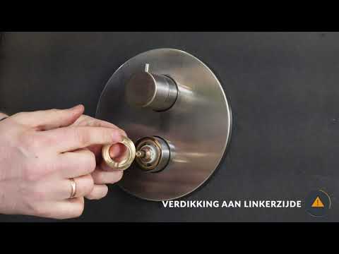 Hotbath Cobber CB012 inbouw thermostaat + inbouwdeel met 1 stopkraan geborsteld nikkel