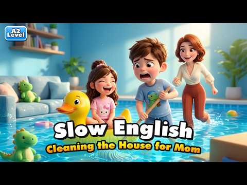 Cleaning the House for Mom | Easy English Listening for Beginners (A2 Level)