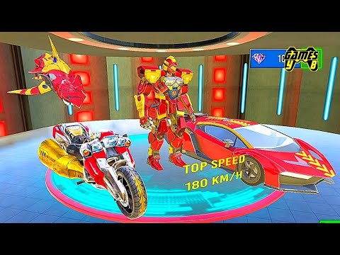 Shark Robot Car Game - Tornado Robot Bike Games 3D - Android Gameplay