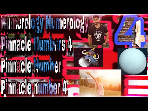 Numerology | Numerology Pinnacle Numbers 4 | Pinnacle Number | Pinnacle number 4 SUVO TV ank jyotish