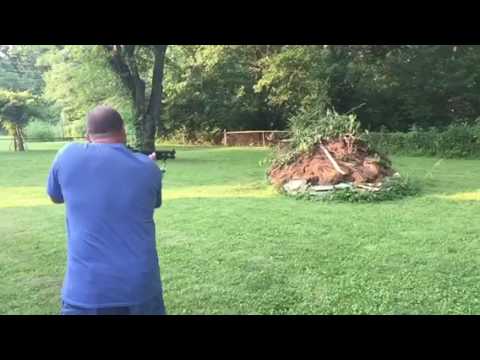 Starting a fire with Dragon's Breath shotgun rounds