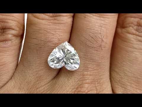 How big is a 5ct heart shape diamond