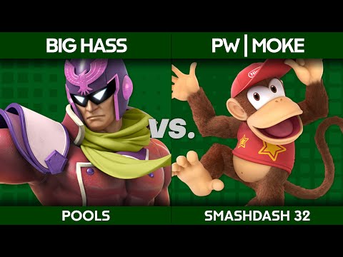 SmashDash 32 - PW | Moke (Diddy Kong)  v Big Hass (Captain Falcon) - Pools