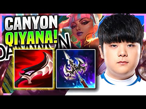 CANYON PICKS QIYANA WITH NEW ITEM DUSKBLADE! - DWG Canyon Plays Qiyana Jungle vs Kindred!