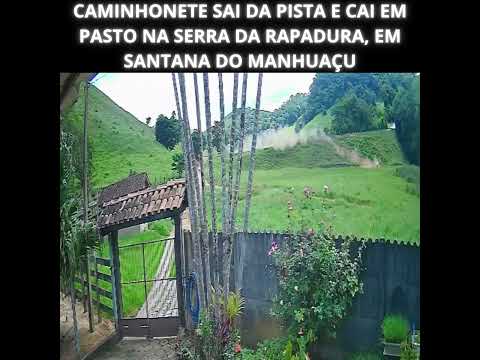 ACIDENTE NA SERRA DA RAPADURA: CAMINHONETE SAI DA PISTA EM SANTANA DO MANHUAÇU