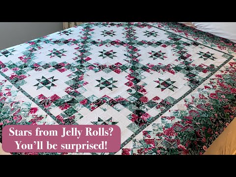 Irish Chain Quilt Pattern Using Jelly Rolls | Garden in Winter Quilt