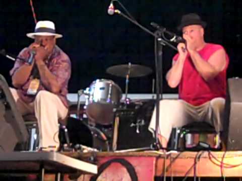 Phil Wiggins and Jimi Lee Jamming at Hill Country Harmonica 2012