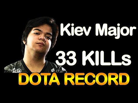 33 Kills !! New record of Dota Major ! Raven Godike  Spectre Kiev Major