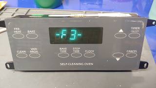 Frigidaire F3 Error Code Repair Oven Controller Board 318013200