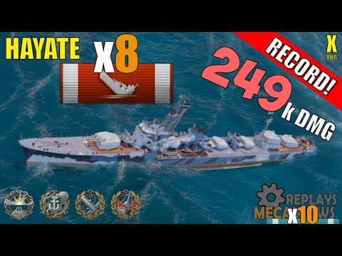 Hayate 8 Kills & 249k Damage | World of Warships Gameplay