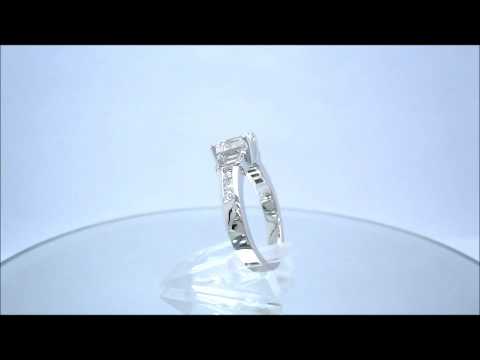 14K WHITE GOLD ASSCHER CUT DIAMOND ENGAGEMENT RING 1.62CTW - KNR INC -  278.1