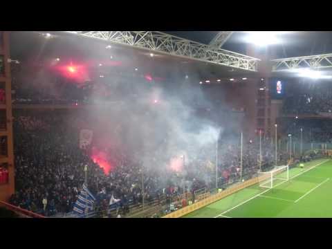 Genoa-sampdoria 11/03/2017 dopo il gol di Luis Muriel