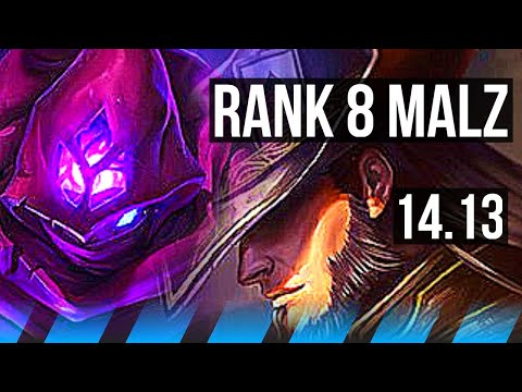 MALZAHAR vs TWISTED FATE (MID) | Rank 8 Malz, 9/2/6, Dominating | EUNE Challenger | 14.13