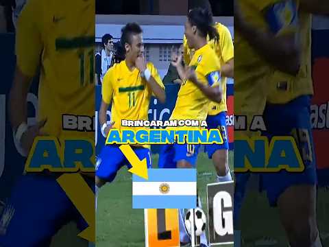 O DIA QUE O NEYMAR JUNTO COM O RONALDINHO APOSENTADO BRINCARAM COM A ARGENTINA KKKKKK