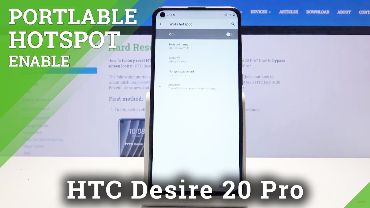 How to Activate Portable Hotspot in HTC Desire 20 Pro – Share Wi-Fi