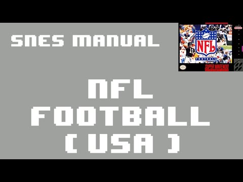 [SNES Manual] NFL Football (USA) Animated Game Manual - for Super Nintendo / Famicom