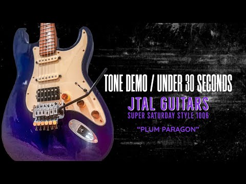 😈🟣JTal Guitars Super Saturday Super Strat Original Floyd Rose Danish Pete Purple James Tyler Shark Humbucker, JTS55000 pickups "Plum Paragon" # 1006 image 8