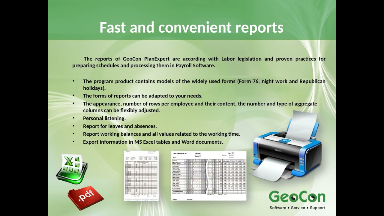 Demonstration/GeoconPlanExpert - Employee shift Scheduling Software