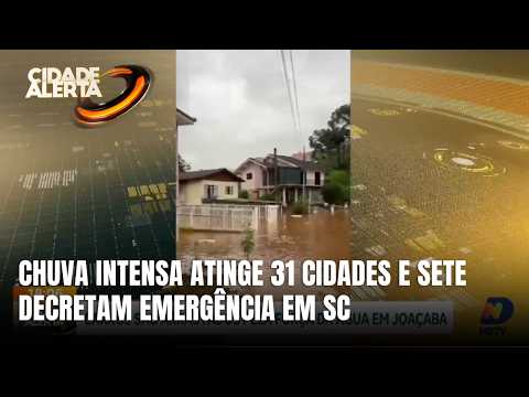 Chuvas intensas provocam ocorrências em 31 municípios de SC