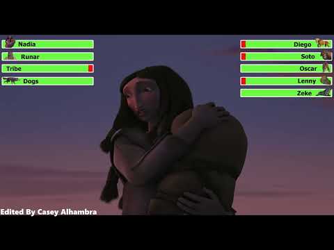 Ice Age (2002) Tiger Attack with healthbars