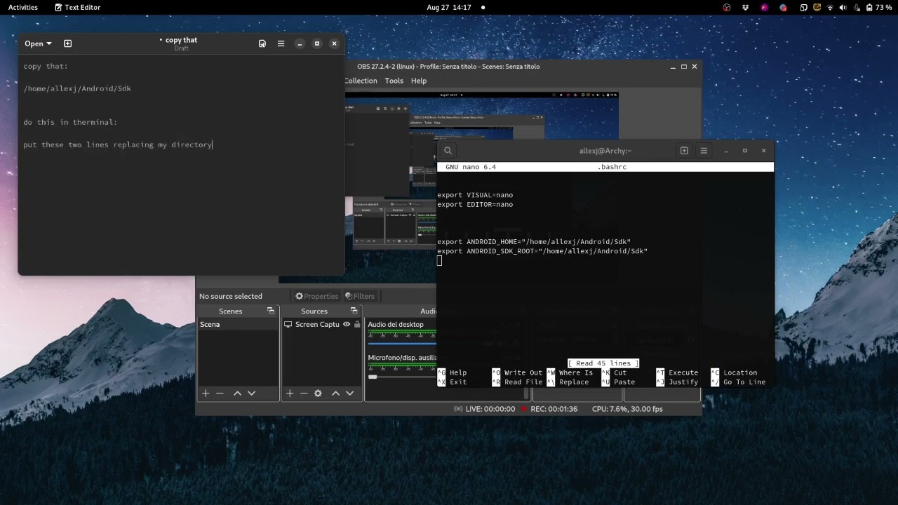 process for avd emulator has terminated erorr in Android Studio on Linux