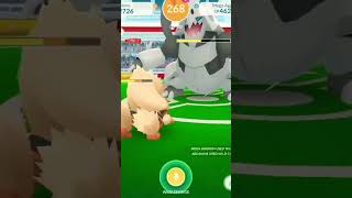 Defeated Mega Aggron in Raid Battle | Pokemon GO Gameplay on #shorts