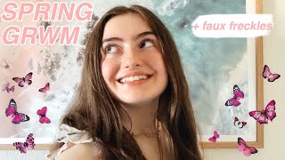 SPRING GRWM + faux freckles // natural makeup routine