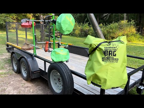 Installing Green Touch Xtreme Pro Series 3 Position Trimmer Rack on tube trailer. Lanscaper’s Dream
