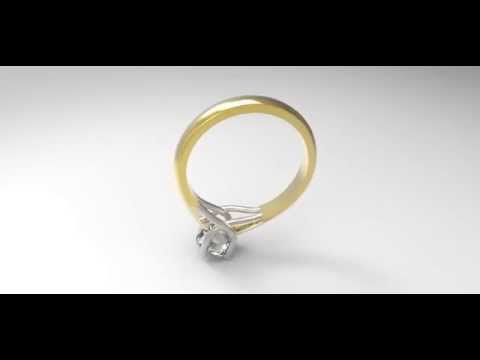 Solitaire Diamond Engagement Ring R256