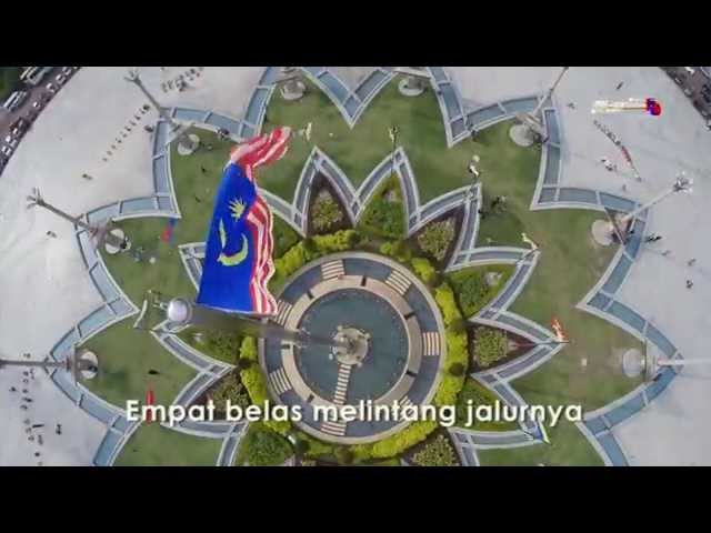 Melintang jalurnya belas empat Bendera Malaysia