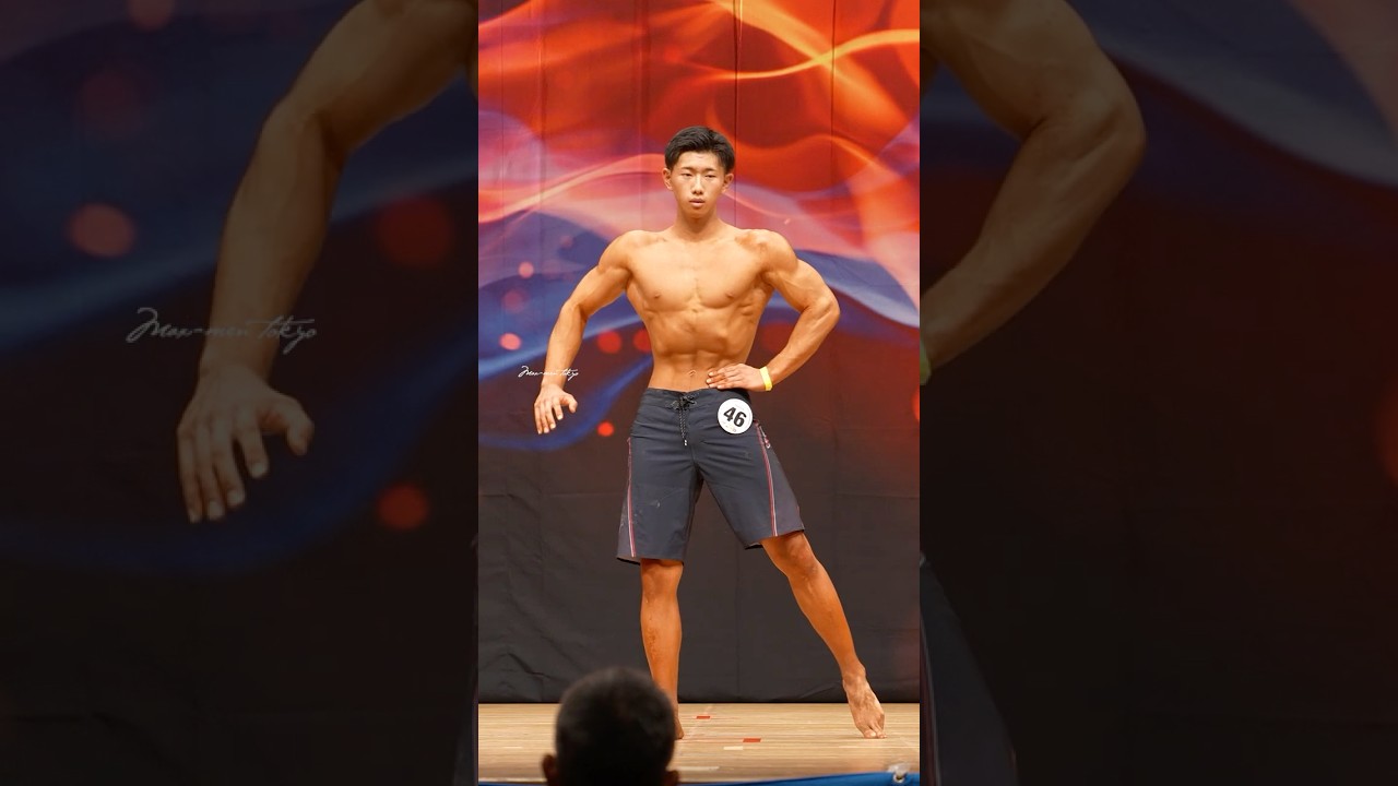 高校生メンズフィジーク172cm超級【優勝】金原純哉選手Ｉウォーク#jbbf