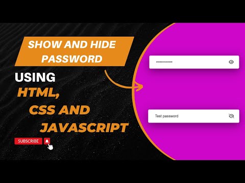 Create A Showhide Password Feature With Html Css And Javascript Web Development Tutorial