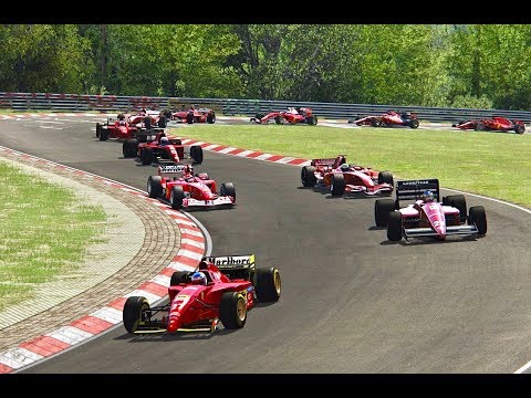 Ferrari F1 2018 vs All Ferrari F1 Cars - Nordschleife