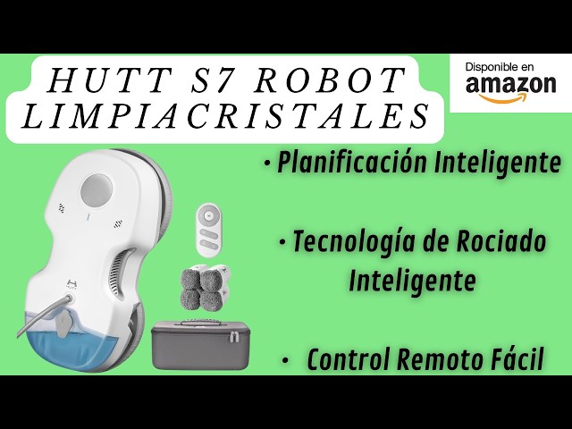 Vídeo relacionado con HUTT S7 Plus Robot Limpiacristales con Fuente de Energía Portátil, Sistema Dual Drive Flotante 3D, Carga Durante el Funcionamiento, Pulverización Automática y Protección Múltiple