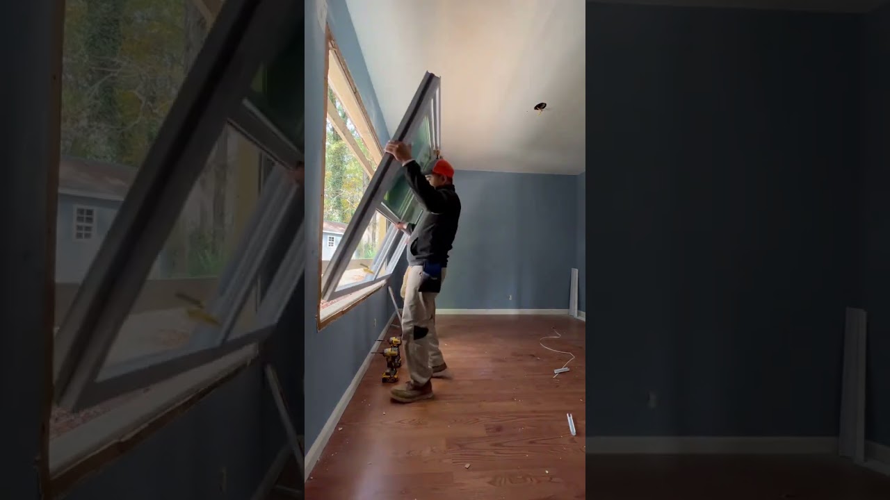 How to install double hung windows using a mull bar! #diy  #windowinstallation #carpenter