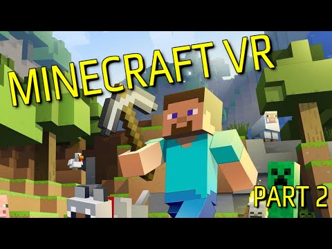 Minecraft VR Gameplay Part 2 | PSVR Preview | Pickaxe!!!