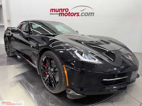 2017 Chevrolet Corvette Stingray Coupe Z51 3LT in Black for sale at Munro Motors in Brantford, ON