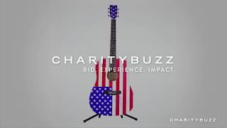 Garth Brooks Signed USA Flag Acoustic Guitar