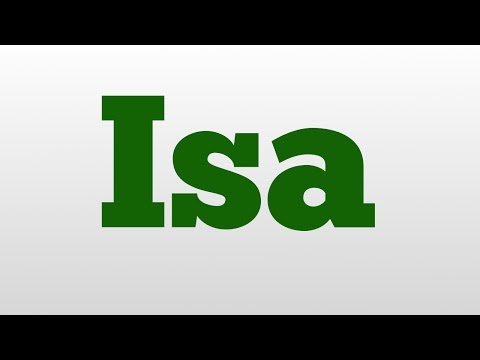 Isa meaning and pronunciation