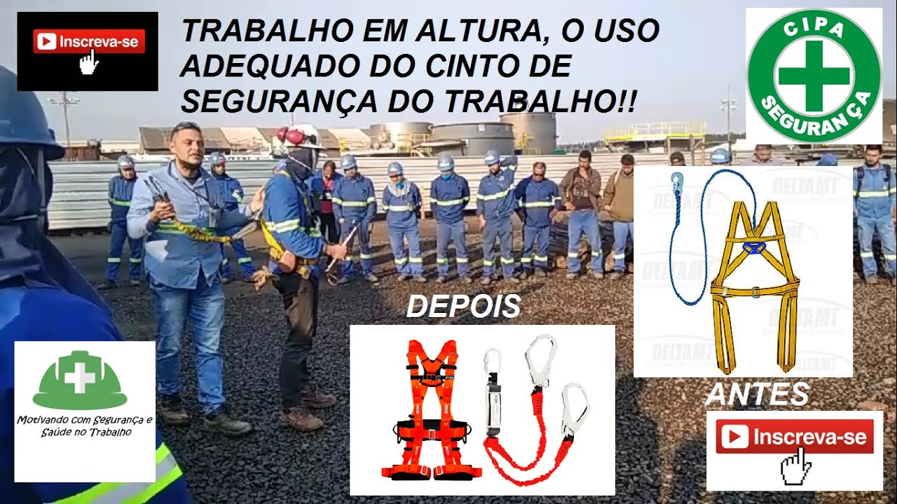 Como fazer melhor, o DDS  sobre - Trabalho em altura, o uso do cinto de segurança do trabalho.