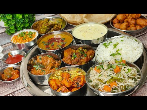 दिवाली में बनाएं बिना प्याज़ लहसुन की थाली Festival Special Thali | No Onion Garlic Thali