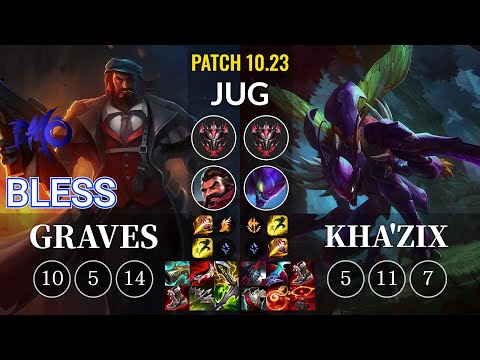 DMO bless Graves vs Kha'Zix Jungle - KR Patch 10.23