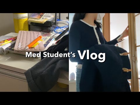 Eng) 의대생 Vlog: 본과2학년 개강준비- 공부/복습, 등산, 네컷일기, 사자머리 안녕✨ Korean med student Vlog